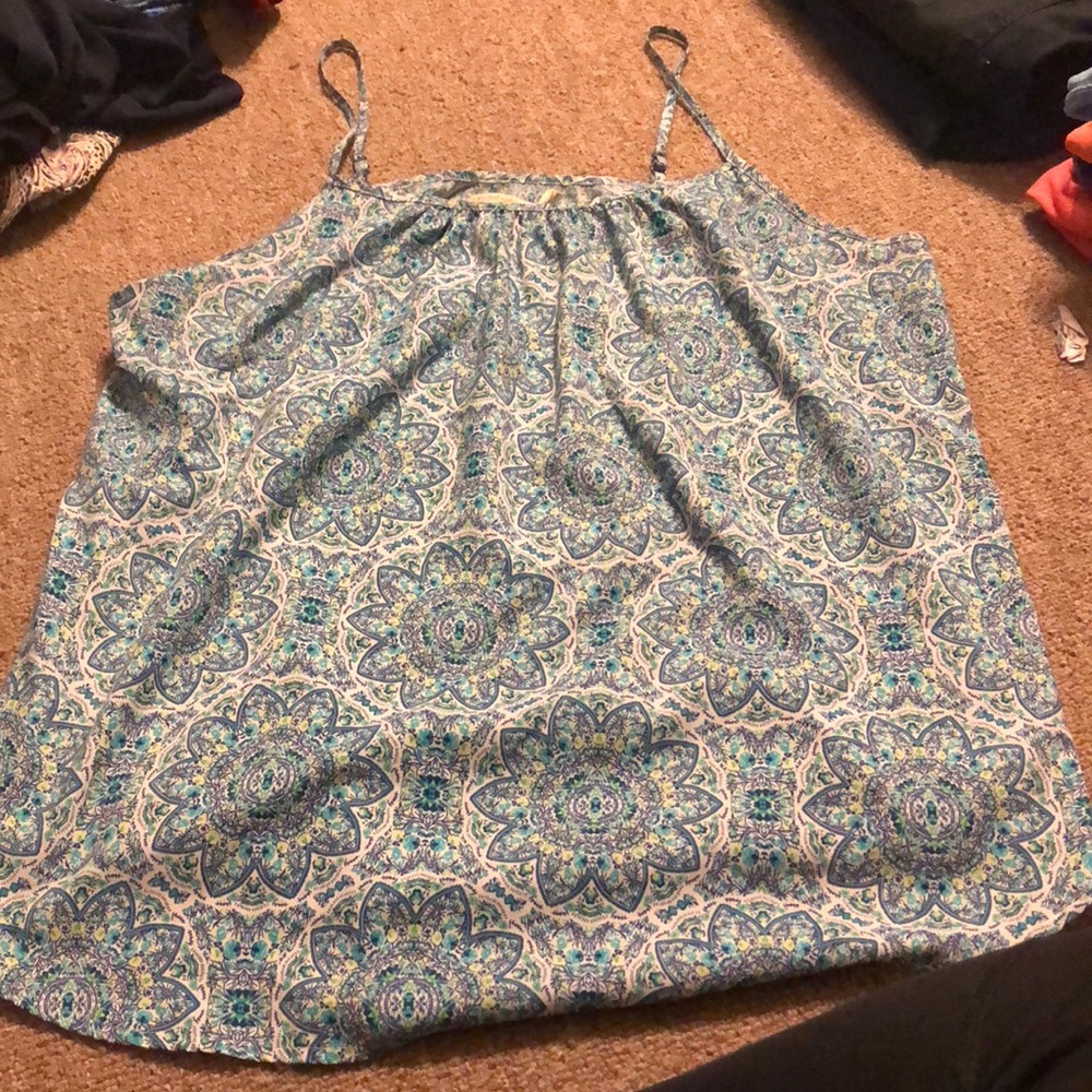cute floral spaghetti strap tanks